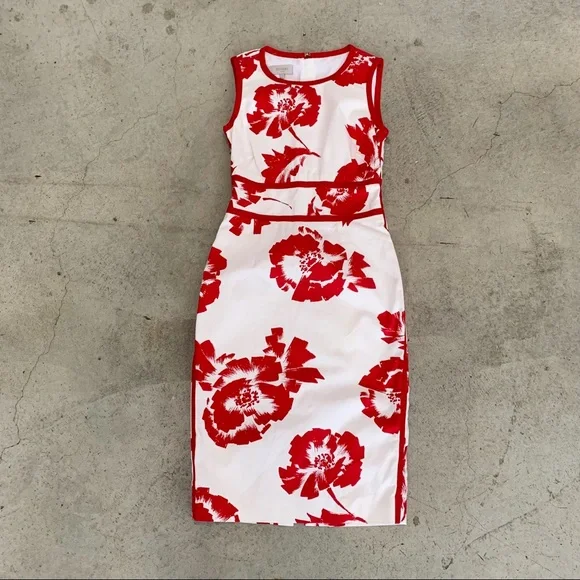 slim fit dress slacks High Neck Open Back Floral Dress Ivory / L (US 6) main image 0